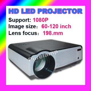 HD LED Digital Projector 1080P Home Theater Cinema LCD TV HDMI Wii