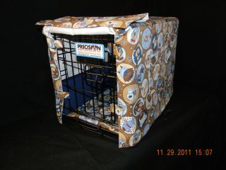 Fabric Dog Kennel Covers w Floor Pad and Bumper Pads