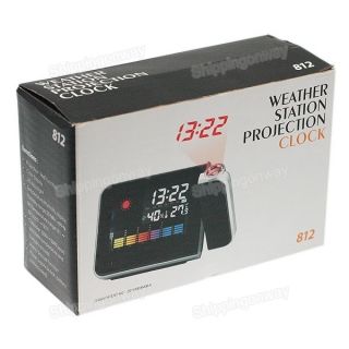 Digital LED Display Weather Station Projection Alarm Clock temperature