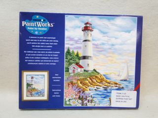 Dimensions NAUTICAL SUNRISE PaintWorks Paint by Number Kit LIGHTHOUSE