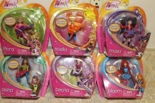 Winx Club Dolls Set of 6 Concert Collection Rockin Poses 3 75 New