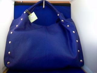 Deux Lux Extra Large Spike Stud Hobo Bag NWT Cobalt Blue