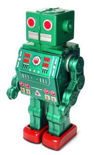 Metal House Battery Operated Tin Toy Dino Robot Japan