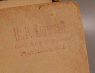 Lovecraft Signature in Book Popular Lectures on Science and Art
