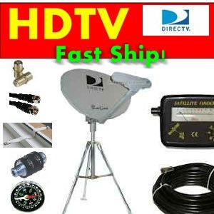 Directv Slimline HDTV Portable Satellite Dish Kit RV Tripod Camping