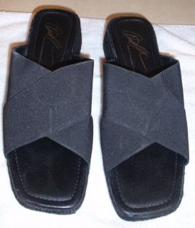 Donald Pliner Yeras Womens Black Wedge Sandal Sz 10B