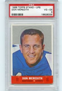 1968 Topps Stand Up Don Meredith PSA Graded Cowboys See Scan