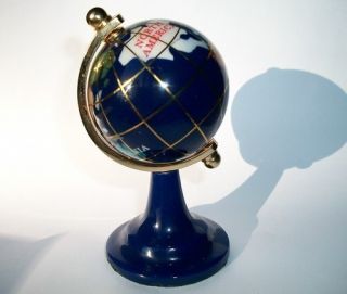 World Globe Gemstone Mother of Pearl in Box
