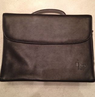 Black Christian Dior Beauty Cosmetic Makeup Bag Train Case with Mirror