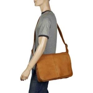 Le Donne Leather Classic Flap Over VAQUETTA Leather Messenger Bag