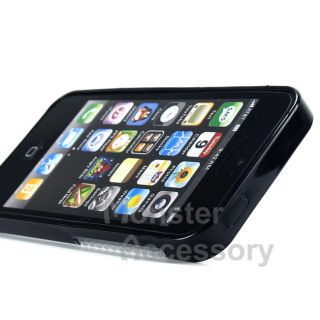 Black Clear Soft Candy Skin TPU Gel Case Cover for Apple iPhone 5