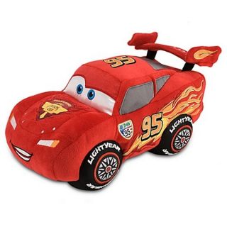 Disney Pixar Cars 2 Lightning McQueen 13 Plush Toy Car