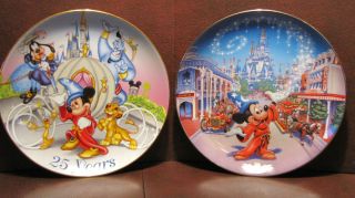 Disney Bradford Exchange 25th Anniversary Collector Plates