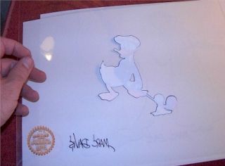 Donald Duck Plays Golf Hand Signed Disney Sericel COA