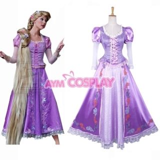 Disney Tangled Rapunzel Dress Movie Costume Cosplay G823 Tailor Made