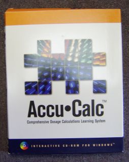 Accu Calc Comprehensive Dosage Calculation System CD PK