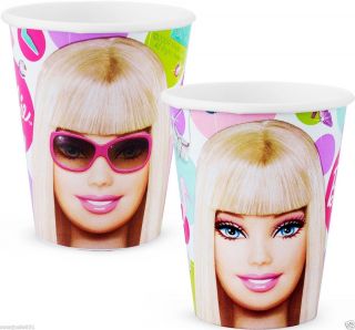 Barbie 9oz Hot Cold Paper Cups Party Supplies 8ct