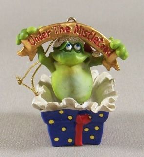 Douglas Frog Christmas Ornament Russ Under Mistletoad