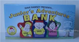New Dave Ramsey Juniors Adventures Kid Piggy Coin Bank
