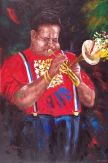 Dizzy Gillespie Trumpet Player Jazz Music Oil Painting