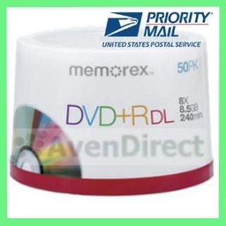  Silver 8 5GB DVD R DL Double Dual Layer Via USPS Priority Mail