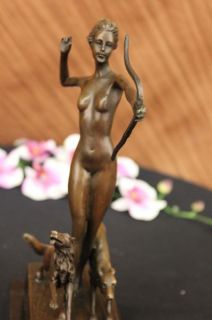 Nude Diana The Hunter Goddess Popular Bronze Sculpture Statue Figure