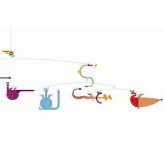 Djeco Toys Funny Dragons Modern Hanging Baby Mobile Mursery Decor