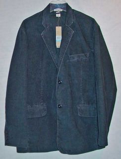 DKNY Jeans Mens Black Corduroy Blazer Sport Coat Jacket XL