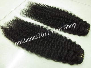 Machine double weft 100 Virgin brazilian remy afro curly hair