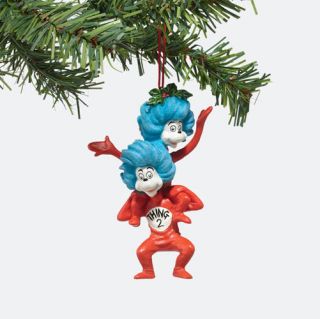 DEPARTMENT 56   DR. SEUSS   THING 1 AND THING 2 ORNAMENT