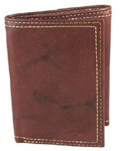 Dockers Mens Business Casual Newport Brown Leather Trifold Travel