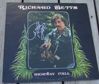  Dickey Betts Signed Highway Call Album Cover