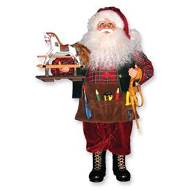 14 Karen Didion Toy Maker Santa Tool Apron 20H New In Box   Closeout