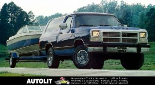 1990 Dodge Ramcharger Pickup Truck Factory Photo
