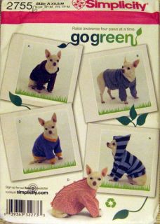 Pattern is for making dog clothes in 3 styles (sweatshirt, hoodie