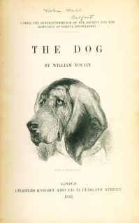 Antique Dog Book 1845 The Dog by Youatt Veterinary Interest RARE First