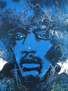 Jimi Hendrix Waldemar Swierzy Vintage 1974 Poster PSJ