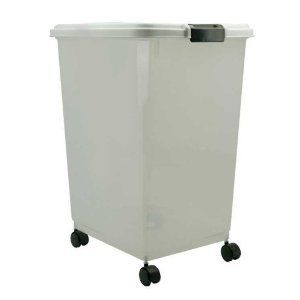 White Dry Dog Food Storage Container Containers 30 Qt