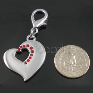dog cat collar charm red rhinestone heart nothing says more