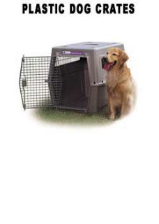 Plastic dog crate size large