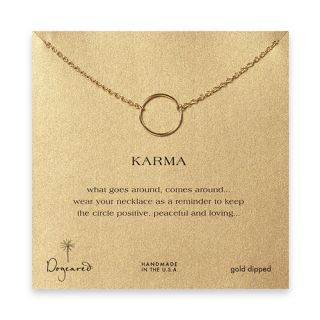 Dogeared Gold Dipped Large Smooth Karma 18 Necklace