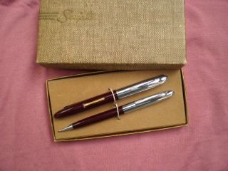  Vintage Scripto Mech Pencil Fountian Pen Box 2345