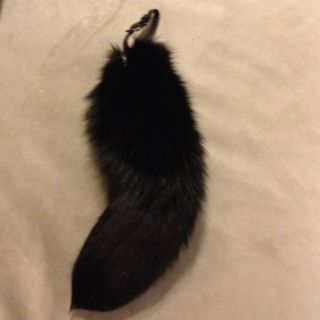 Dolce and Gabbana Black Mink Tail Accessory for Purses Handbags