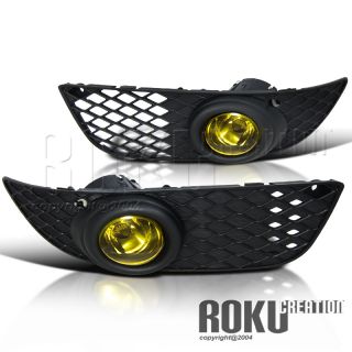 08 12 LANCER YELLOW BUMPER LAMPS DRIVING FOG LIGHTS+SWITCH+COVER
