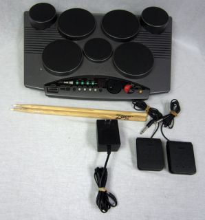  Touch Sensitive Pad Digital Drum Machine with AC Adapter
