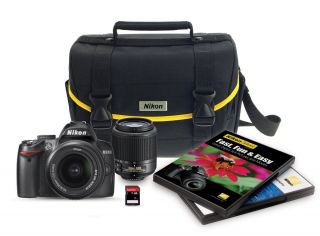 Nikon D3000 10.2 MP Digital SLR 6 Piece Bundle with 18 55mm, 55 200mm