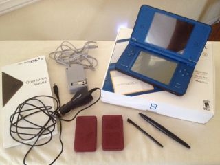 Nintendo DSi XL Midnight Blue Handheld Console Plus EXTRAS