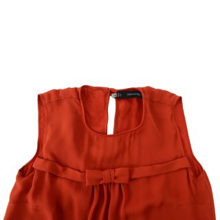 Dsquared 100 Silk Red Sleeveless Top Blouse US s EU 40