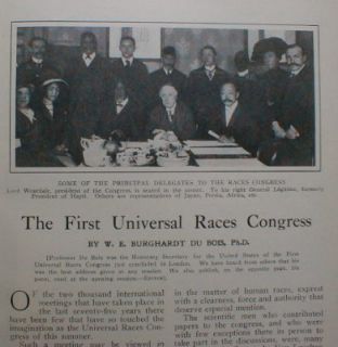 Web Du Bois Race Congress 1911 Arizona AZ Statehood