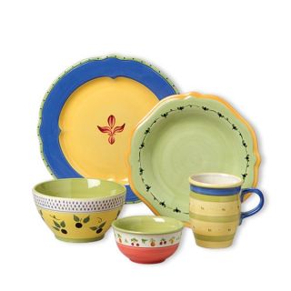  collection of dinnerware serveware and accessories that are brightly